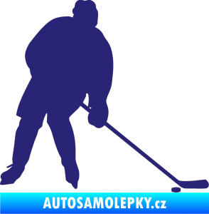 Samolepka Hokejista 005 pravá střední modrá