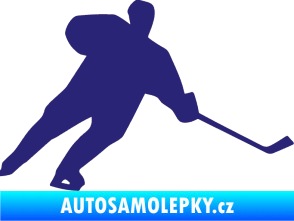 Samolepka Hokejista 014 pravá střední modrá