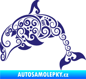 Samolepka Interiér 015 levá delfín střední modrá