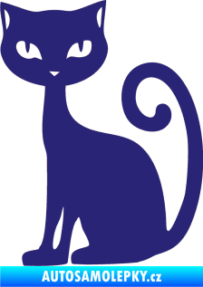 Samolepka Kočka 009 levá střední modrá
