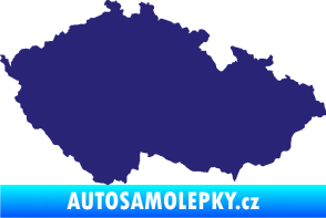 Samolepka Mapa České republiky 001  střední modrá