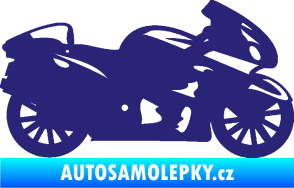 Samolepka Motorka 048 pravá silniční střední modrá