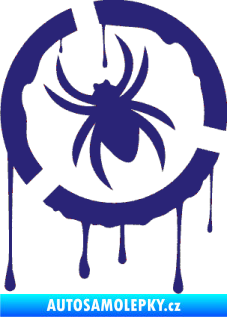 Samolepka Pavouk 001  levá střední modrá
