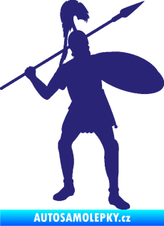 Samolepka Římský voják pravá střední modrá