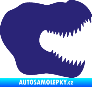 Samolepka Tyrannosaurus Rex lebka 001 pravá střední modrá