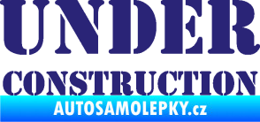 Samolepka Under construction nápis střední modrá