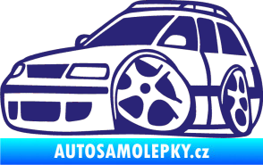 Samolepka VW Passat b6 karikatura levá střední modrá