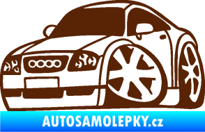 Samolepka Audi TT karikatura levá hnědá