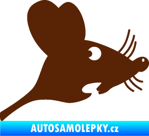 Samolepka Překvapená myš pravá hnědá