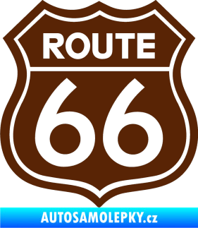 Samolepka Route 66 - jedna barva hnědá