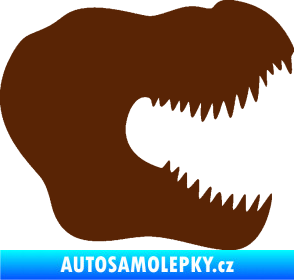 Samolepka Tyrannosaurus Rex lebka 001 pravá hnědá