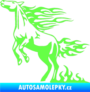 Samolepka Animal flames 001 levá kůň Fluorescentní zelená