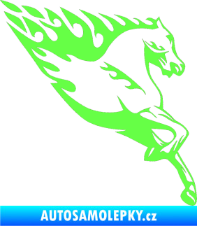 Samolepka Animal flames 002 pravá kůň Fluorescentní zelená