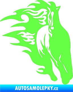 Samolepka Animal flames 007 pravá kůň Fluorescentní zelená