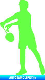 Samolepka Badminton 002 levá Fluorescentní zelená