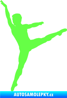 Samolepka Balet tanečník 001 levá Fluorescentní zelená