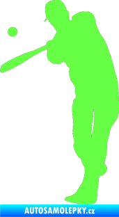 Samolepka Baseball 012 levá Fluorescentní zelená