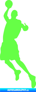 Samolepka Basketbal 008 levá Fluorescentní zelená
