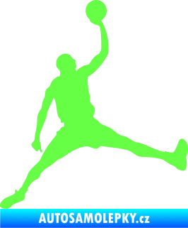 Samolepka Basketbal 016 pravá Fluorescentní zelená