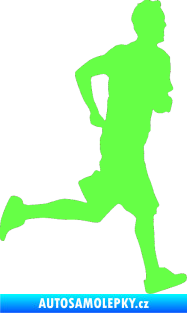 Samolepka Běžec 001 pravá Fluorescentní zelená