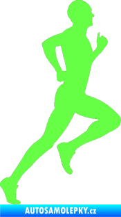 Samolepka Běžec 004 pravá Fluorescentní zelená