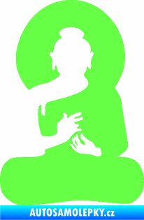 Samolepka Budha 001 silueta Fluorescentní zelená