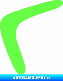 Samolepka Bumerang 001 levá Fluorescentní zelená