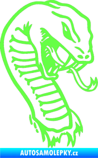 Samolepka Cobra pravá Fluorescentní zelená