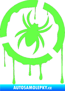 Samolepka Pavouk 001 - pravá Fluorescentní zelená