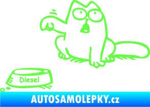 Samolepka Dolej diesel - levá Fluorescentní zelená