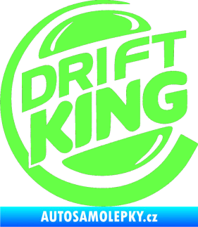 Samolepka Drift king Fluorescentní zelená
