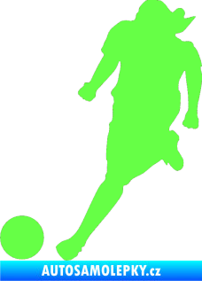 Samolepka Fotbalista 003 levá Fluorescentní zelená