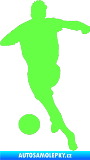 Samolepka Fotbalista 006 levá Fluorescentní zelená
