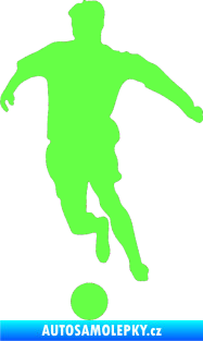 Samolepka Fotbalista 009 levá Fluorescentní zelená
