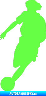 Samolepka Fotbalista 027 levá Fluorescentní zelená