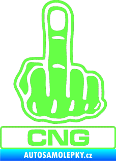 Samolepka Fuck off CNG Fluorescentní zelená