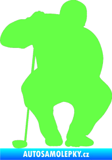 Samolepka Golfista 006 levá Fluorescentní zelená