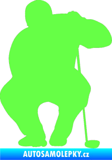 Samolepka Golfista 006 pravá Fluorescentní zelená