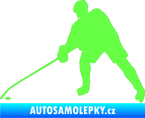 Samolepka Hokejista 002 levá Fluorescentní zelená