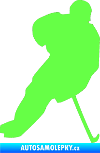 Samolepka Hokejista 003 pravá Fluorescentní zelená