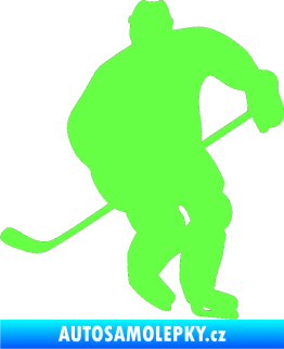 Samolepka Hokejista 007 levá Fluorescentní zelená