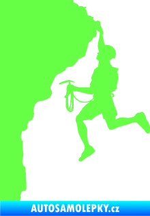 Samolepka Horolezec 003 levá Fluorescentní zelená