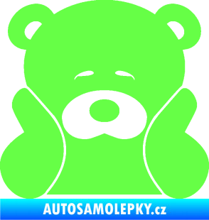Samolepka JDM medvídek Fluorescentní zelená