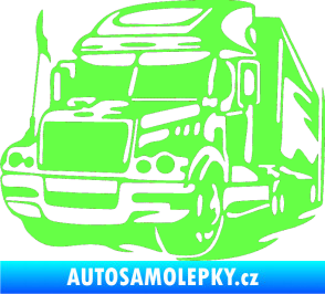 Samolepka Kamion 002 levá nákladní auto Fluorescentní zelená