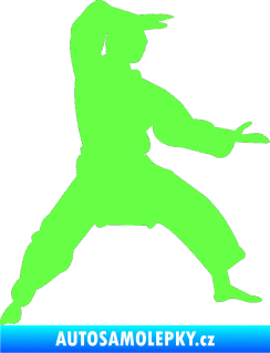 Samolepka Karate 006 pravá Fluorescentní zelená