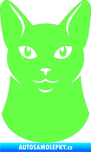 Samolepka Kočka 005 levá Fluorescentní zelená