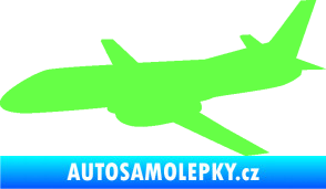 Samolepka Letadlo 004 levá Fluorescentní zelená