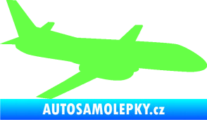 Samolepka Letadlo 004 pravá Fluorescentní zelená