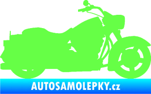 Samolepka Motorka 045 pravá Harley Davidson Fluorescentní zelená
