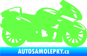 Samolepka Motorka 048 pravá silniční Fluorescentní zelená